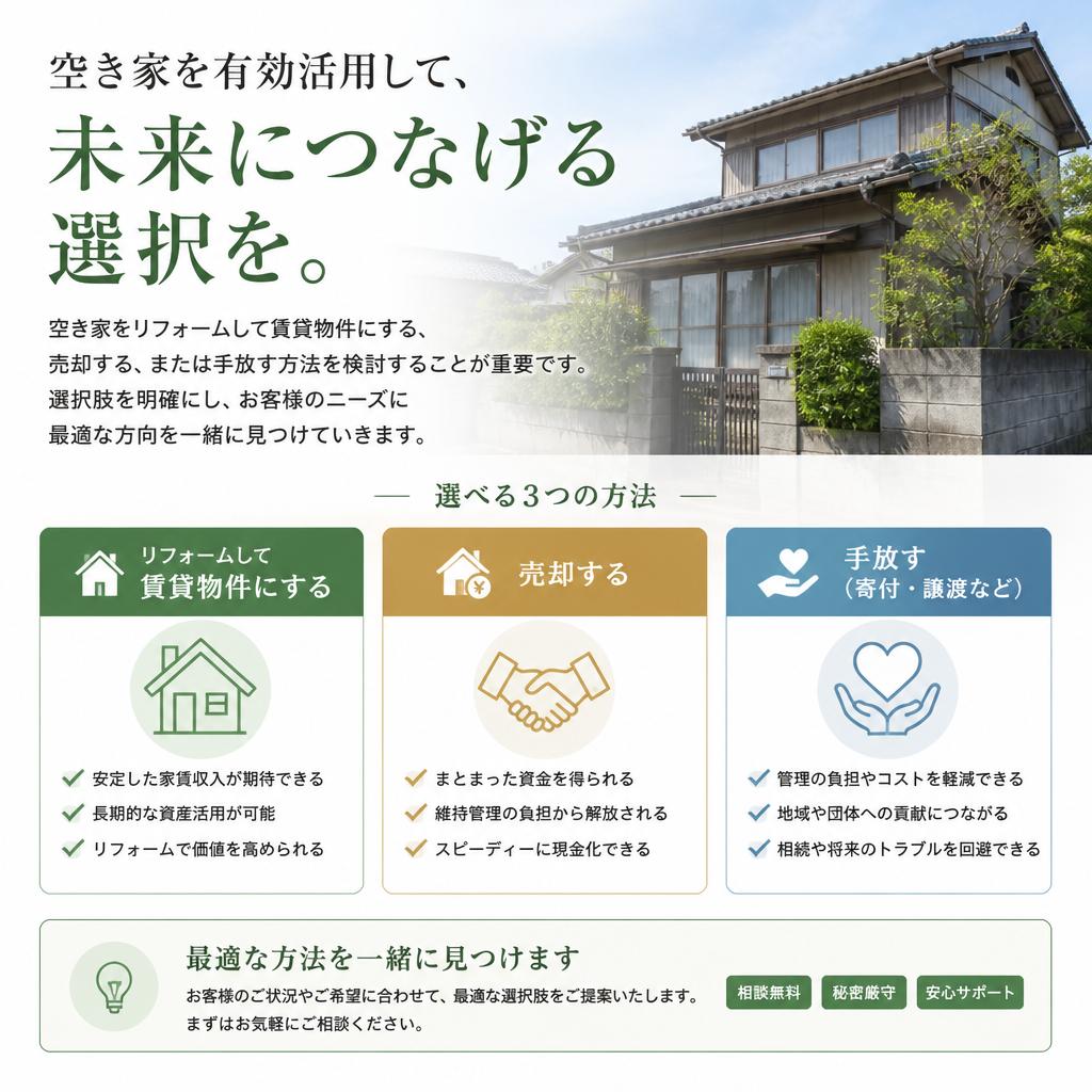 空き家をどう活用するか