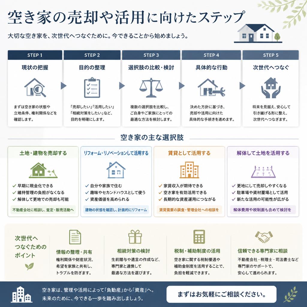 空き家を活用するためのステップ