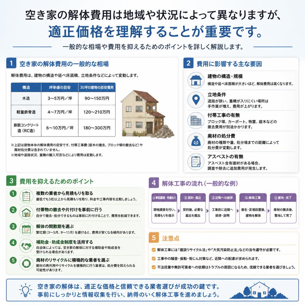 解体費用の相場と透明性