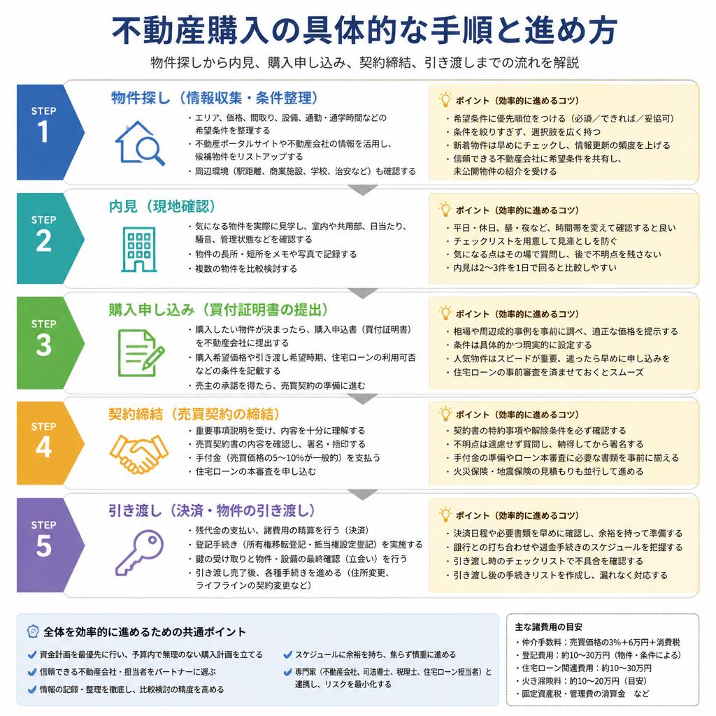 中古住宅購入のステップバイステップ