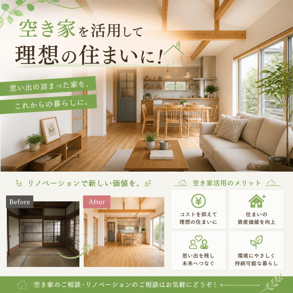 空き家を活用して理想の住まいに！