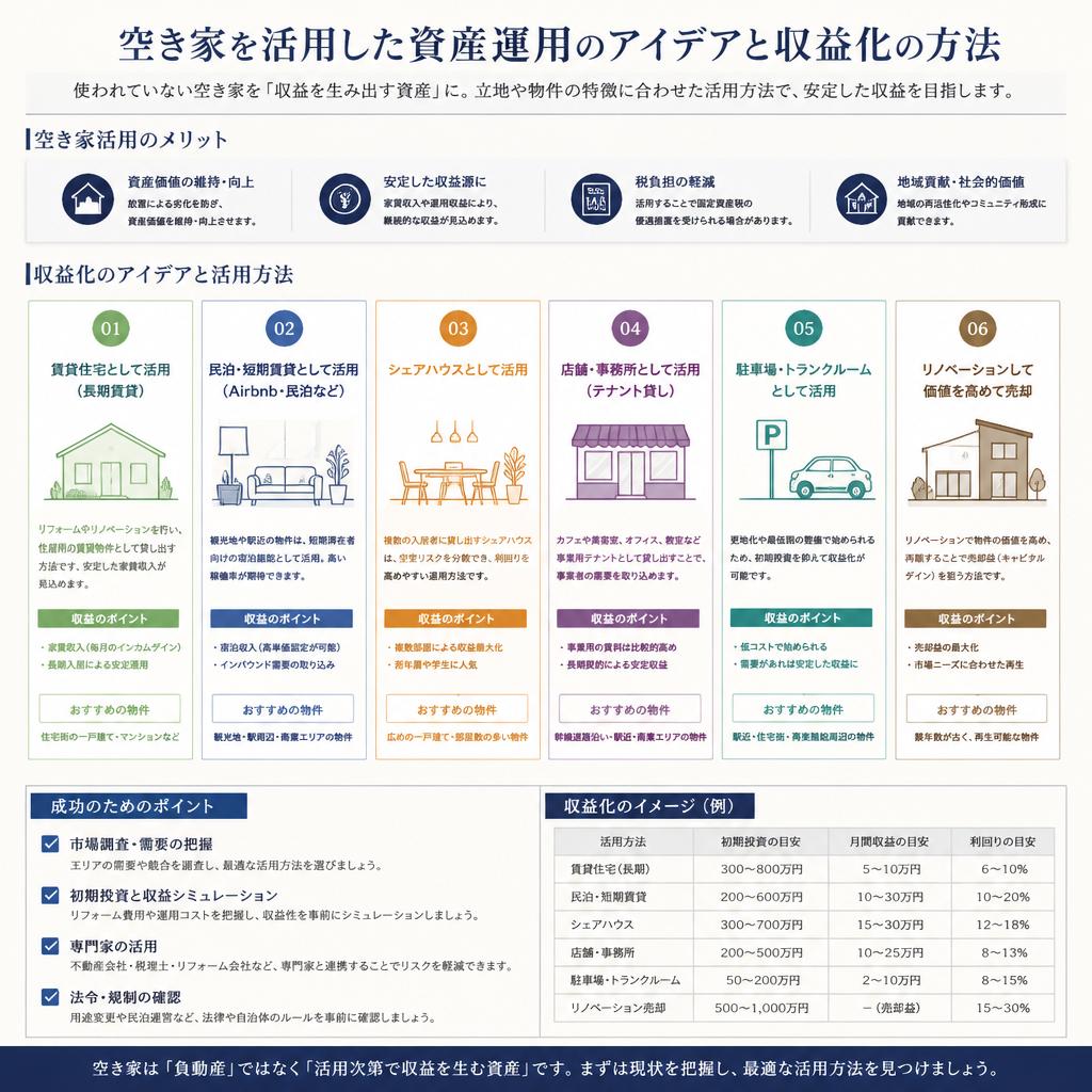 空き家を資産として活用する方法