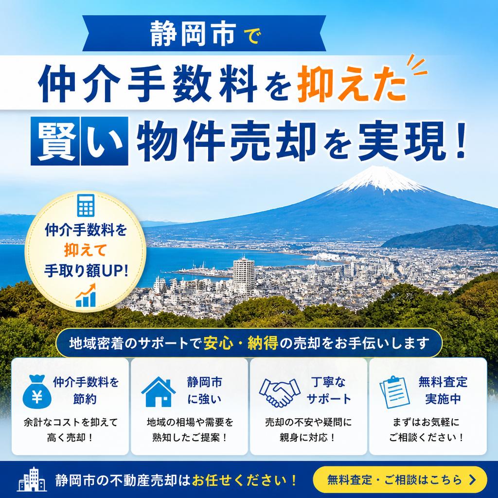 静岡市で仲介手数料を抑えた賢い物件売却を実現！