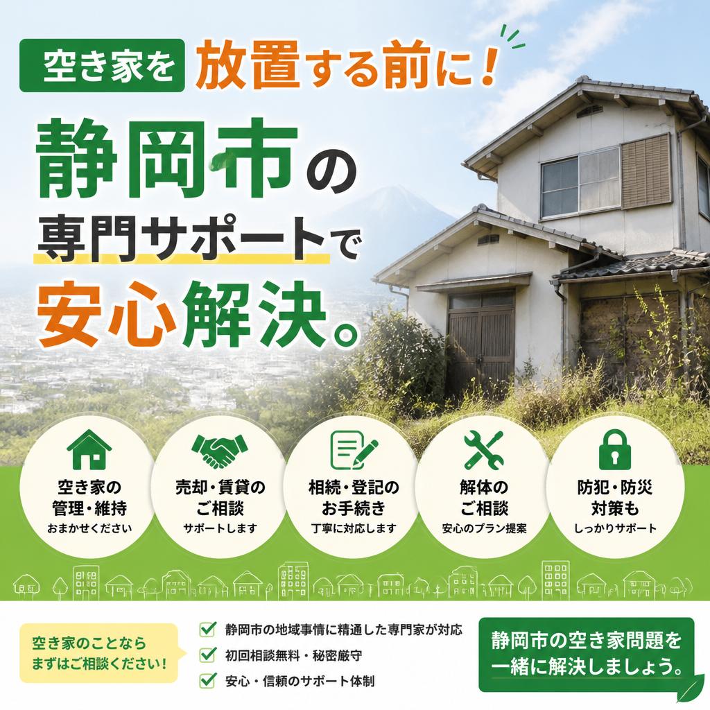 空き家を放置する前に！静岡市の専門サポートで安心解決。